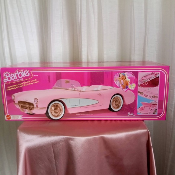 Barbie Corvette Movie Pink Convertible Doll Car 2023 Mattel NEW in